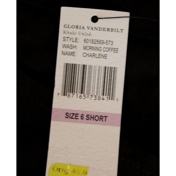 Gloria Vanderbilt “Charlene” Ultra Twill Black Capris Womens Size 6 Short NWT - Picture 11 of 13